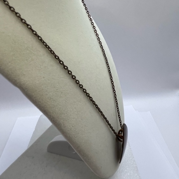 Copper Painted  Teardrop Pendant Necklace Artisan Made One of a kind Colorful - Picture 10 of 15